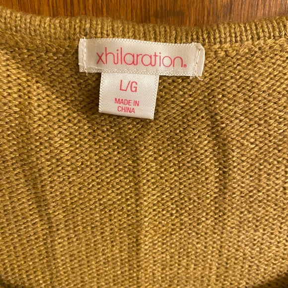 Lovely camel/tan color ladies long sleeve sweater dress size L by Xhilaration. - Picture 3 of 11